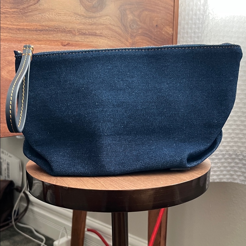 Madewell Denim Zip Pouch with Wrist Strap